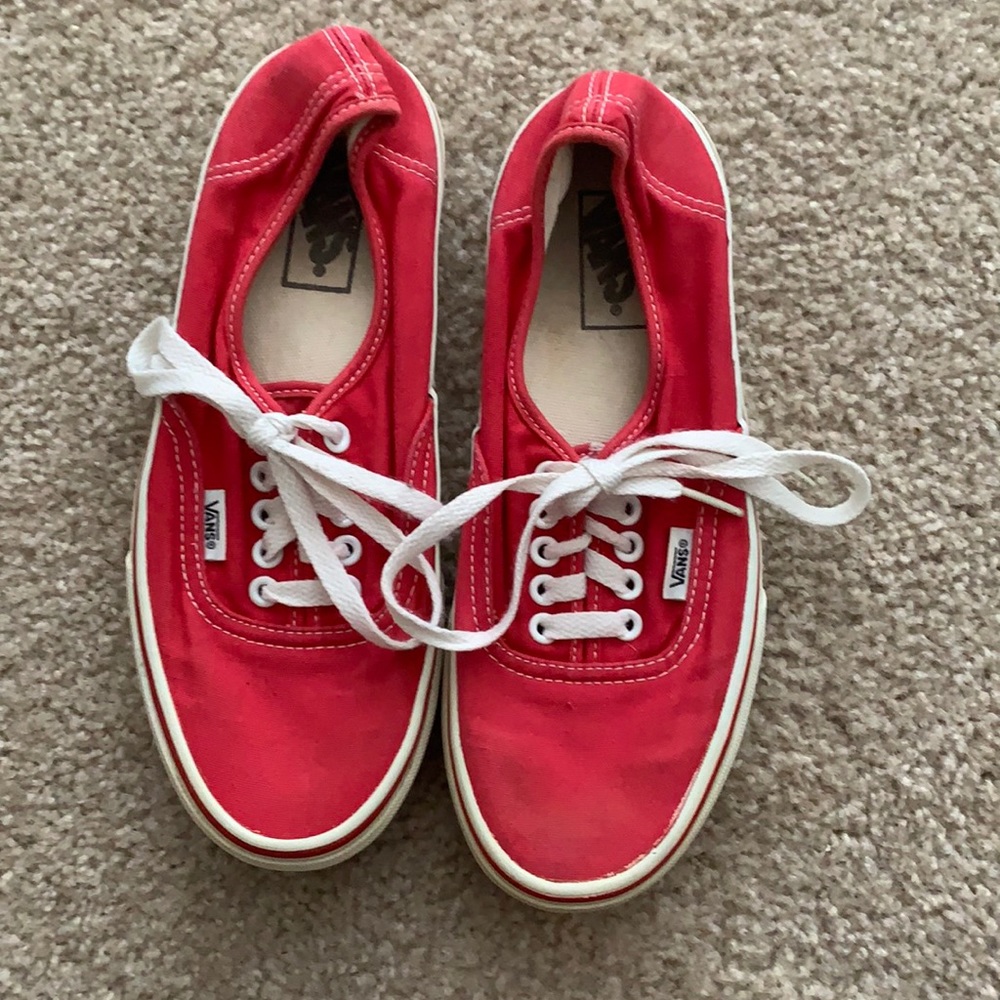 Classic Red Vans Sneakers